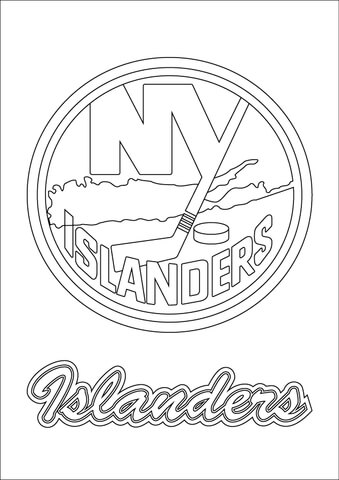 New York Islanders Logo Coloring Page